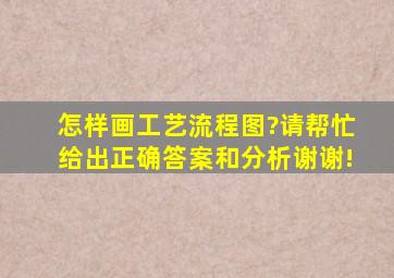 怎样画工艺流程图?请帮忙给出正确答案和分析,谢谢!