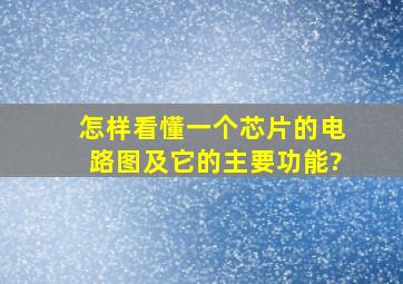 怎样看懂一个芯片的电路图及它的主要功能?