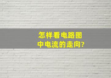 怎样看电路图中电流的走向?