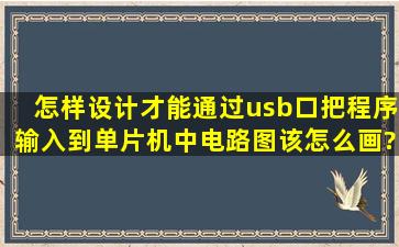 怎样设计才能通过usb口把程序输入到单片机中,电路图该怎么画??