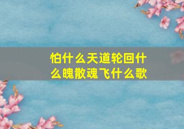 怕什么天道轮回什么魄散魂飞什么歌