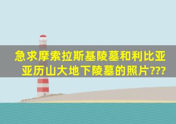 急求摩索拉斯基陵墓和利比亚亚历山大地下陵墓的照片???