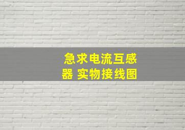 急求电流互感器 实物接线图