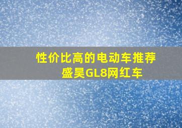 性价比高的电动车推荐 ,盛昊GL8网红车, 