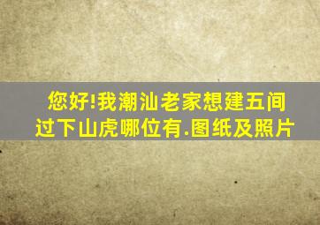 您好!我潮汕老家想建五间过下山虎,哪位有.图纸及照片。