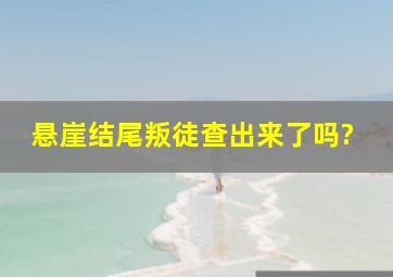 悬崖结尾叛徒查出来了吗?