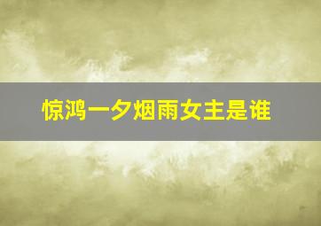 惊鸿一夕烟雨女主是谁