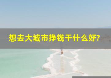 想去大城市挣钱,干什么好?