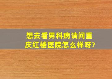 想去看男科病,请问重庆红楼医院怎么样呀?