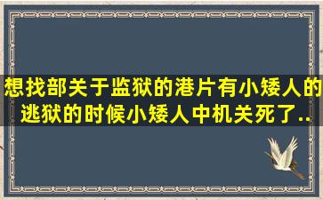 想找部关于监狱的港片,有小矮人的,逃狱的时候小矮人中机关死了。...