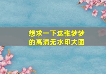 想求一下这张梦梦的高清无水印大图