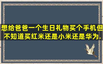 想给爸爸一个生日礼物,买个手机,但不知道买红米还是小米还是华为,...