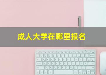 成人大学在哪里报名