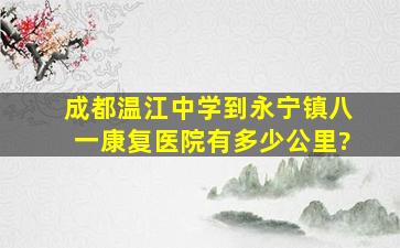 成都温江中学到永宁镇八一康复医院有多少公里?