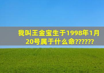 我叫王金宝生于1998年1月20号属于什么命??????