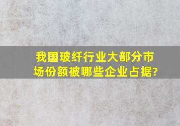 我国玻纤行业大部分市场份额被哪些企业占据?