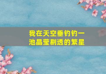 我在天空垂钓,钓一池晶莹剔透的繁星。