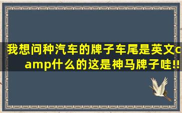 我想问种汽车的牌子,车尾是英文camp什么的,这是神马牌子哇!!!