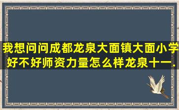 我想问问成都龙泉大面镇大面小学好不好,师资力量怎么样。龙泉十一...