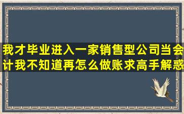 我才毕业,进入一家销售型公司当会计,我不知道再怎么做账,求高手解惑