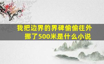 我把边界的界碑偷偷往外挪了500米是什么小说