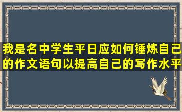 我是名中学生,平日应如何锤炼自己的作文语句,以提高自己的写作水平?