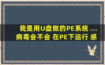 我是用U盘做的PE系统 ... 病毒会不会 在PE下运行 感染我...