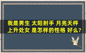 我是男生 太阳射手 月亮天枰 上升处女 是怎样的性格 好么?