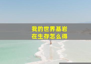 我的世界基岩在生存怎么得