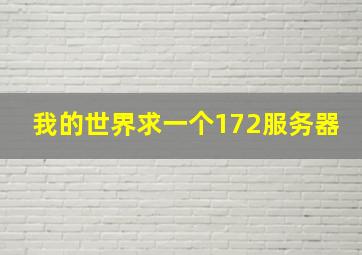 我的世界求一个172服务器