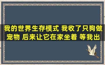 我的世界生存模式 我收了只狗做宠物 后来让它在家坐着 等我出去挖完...