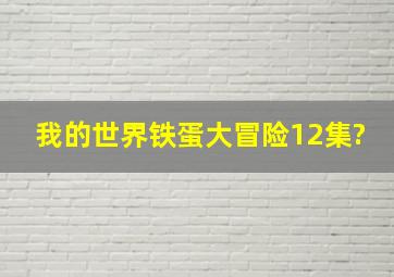 我的世界铁蛋大冒险12集?