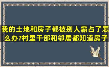 我的土地和房子都被别人霸占了怎么办?村里干部和邻居都知道房子和...