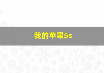 我的苹果5s