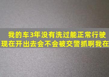 我的车3年没有洗过能正常行驶现在开出去会不会被交警抓啊我在