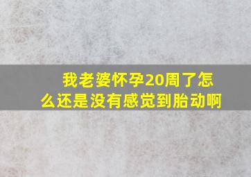 我老婆怀孕20周了,怎么还是没有感觉到胎动啊