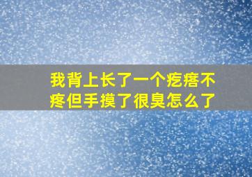 我背上长了一个疙瘩不疼但手摸了很臭怎么了(