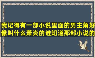 我记得有一部小说,里面的男主角好像叫什么萧炎的,谁知道那部小说的...