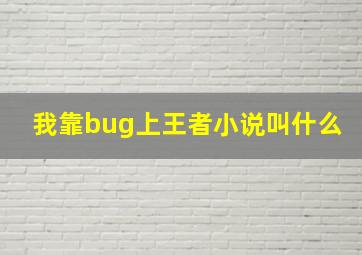 我靠bug上王者小说叫什么