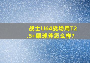 战士U64战场用T2.5+眼球斧怎么样?