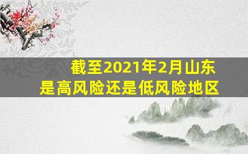 截至2021年2月山东是高风险还是低风险地区(