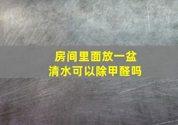 房间里面放一盆清水可以除甲醛吗