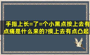 手指上长=了=个小黑点,按上去有点痛,是什么来的?摸上去有点凸起