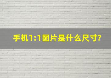 手机1:1图片是什么尺寸?