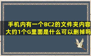 手机内有一个BC2的文件夹,内容大约1个G,里面是什么可以删掉吗?