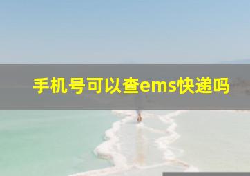 手机号可以查ems快递吗