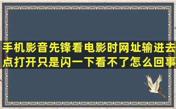 手机影音先锋看电影时网址输进去点打开只是闪一下看不了怎么回事?