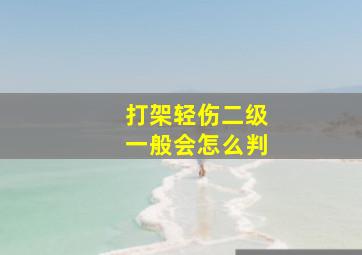 打架轻伤二级一般会怎么判