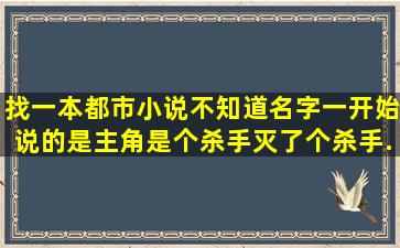 找一本都市小说不知道名字,一开始说的是主角是个杀手灭了个杀手...