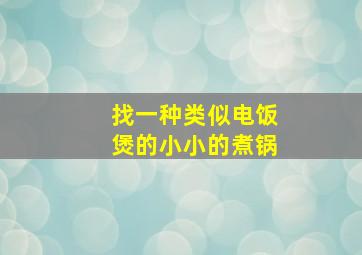 找一种类似电饭煲的小小的煮锅